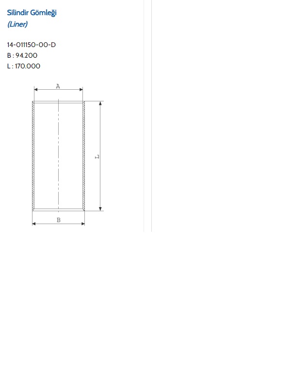 KİA HYUNDAİ SORENTO STAREX 2.5 CRDİ 91 MM GÖMLEK