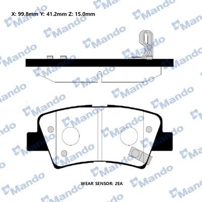 HYUNDAI TUSCON16>ELANTRA 11-12>ACCENT BLUE 12> KIA RİO 11> NİRO 16>SPORTAGE 16>CEED 11>SSANGYONG ARKA F. BALATA ESKİ NO:MPH39